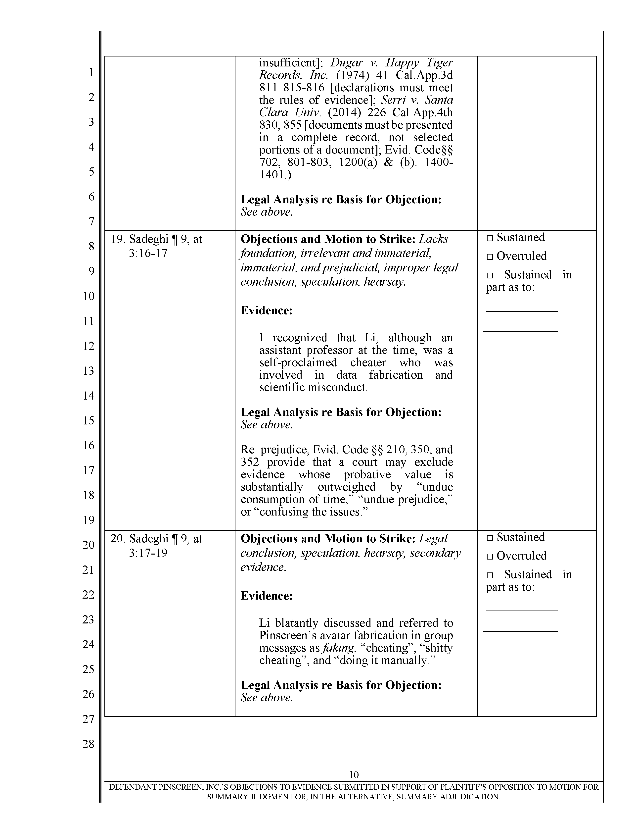 Pinscreen’s Motion to Seal USC’s Investigation of Hao Li’s Scientific Misconduct Page 17